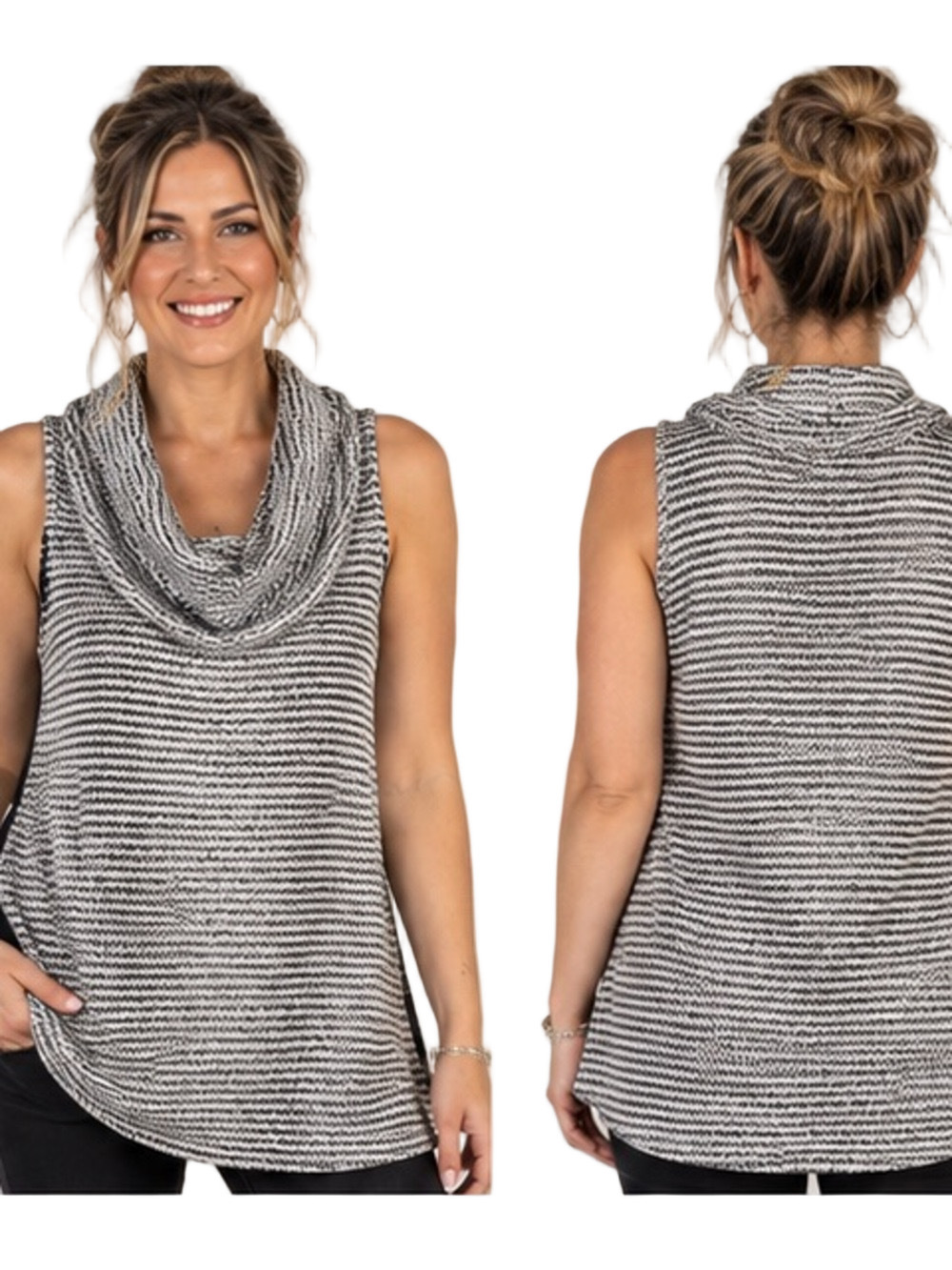 DREW Sleeveless Cowl Top